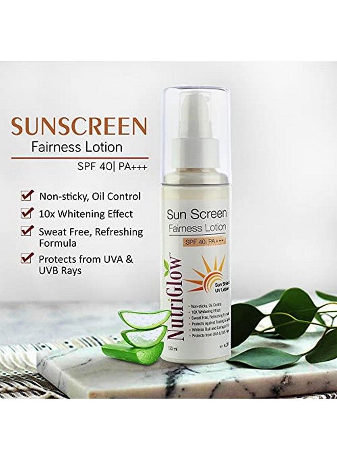 Natural'S Advanced Pro Formula Diamond Radiance Facial Kit (60Gm) & Sunscreen Fairness Lotion Spf 40 (120Ml) For Brighten Up Dull Skin Tan Free Skin Combo Pack Of 2