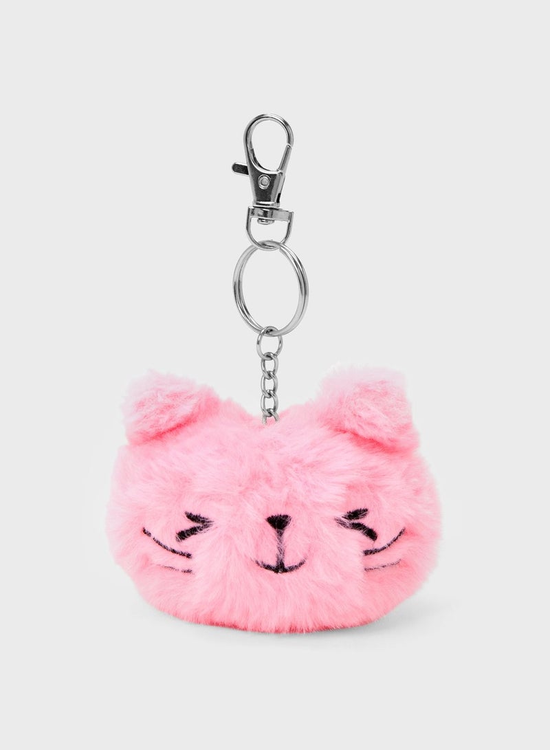 Pink Kitty Keychain