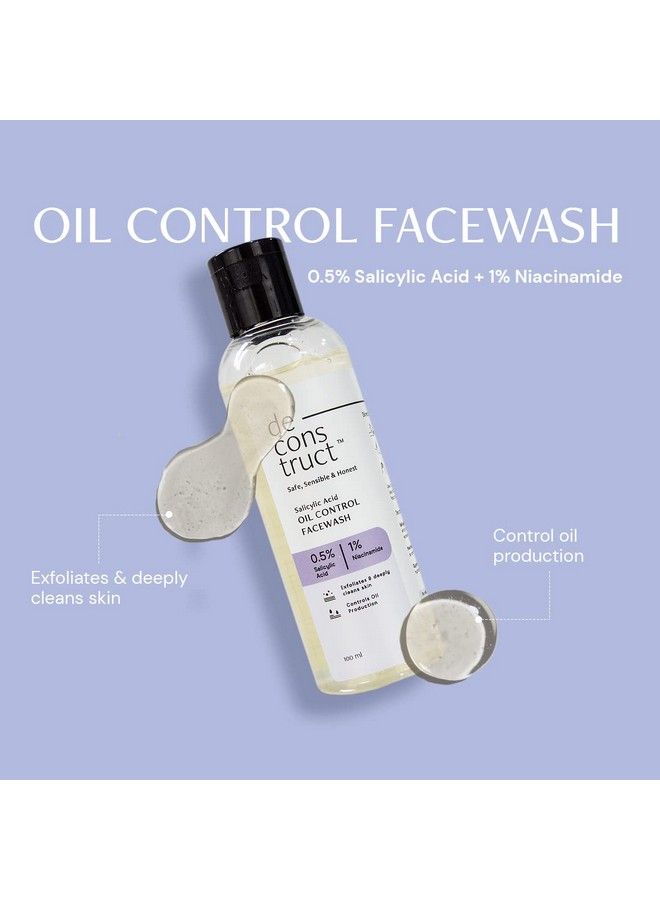 Daily Oil Free Cleanse & Hydrate Duo Oil Control Face Wash (100Ml) + Hydrating Moisturiser (50G) ; Oilfree And Hydrated Skin ; For Oily Acne Prone Skin ; Pack Of 2