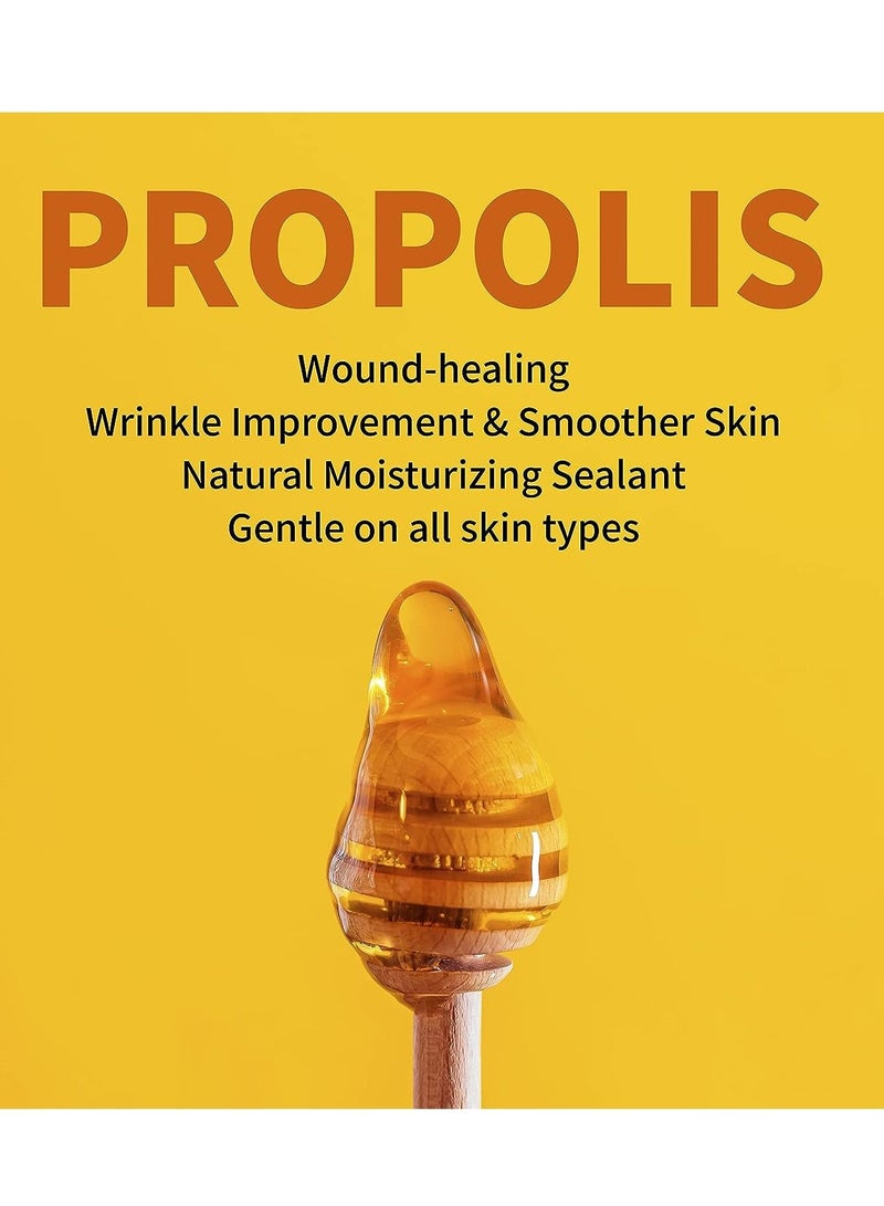Propolis 70% Vitamins 17% Synergy Serum, Centella Fruits Extract Calming Soothing Deep Nourishing Dry Damaged Dull Spot Hyperpigmentation Sensitive Acne-prone Skin No Pore Clogging Korean Skinca