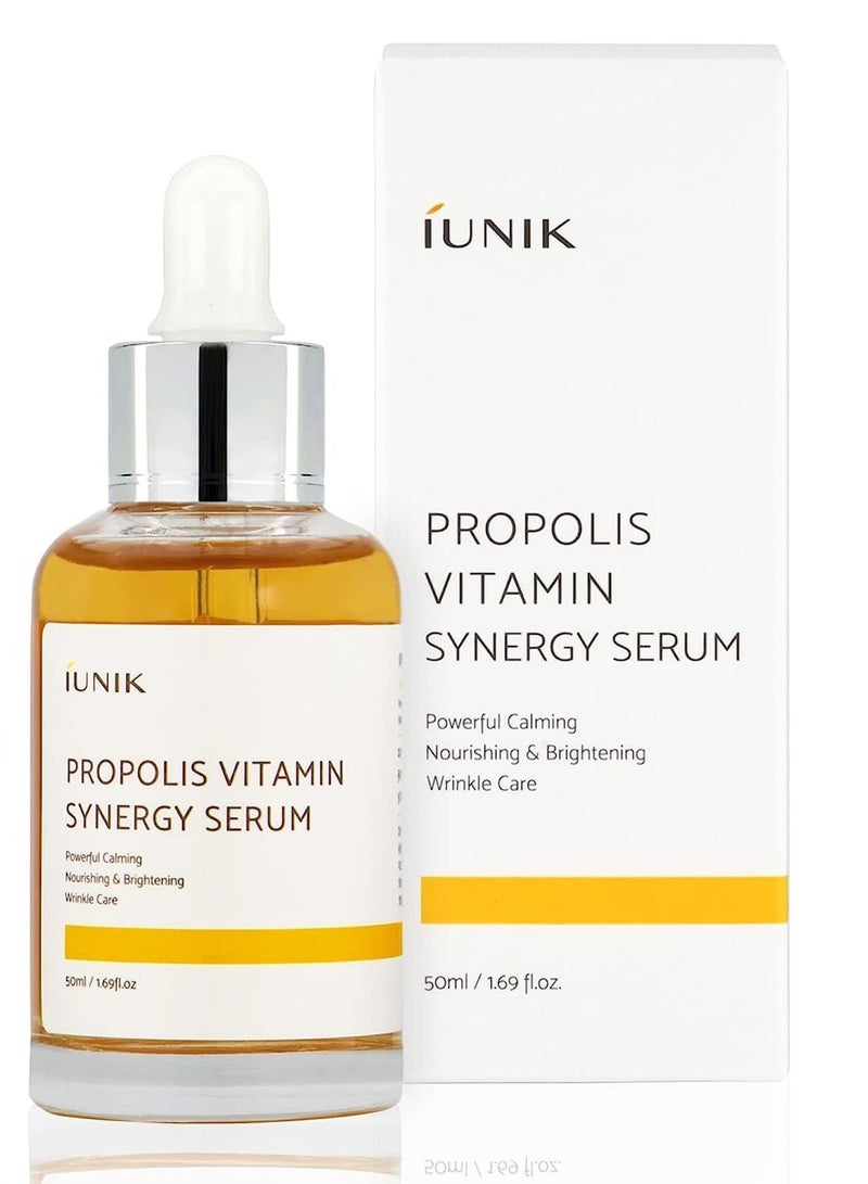 Propolis 70% Vitamins 17% Synergy Serum, Centella Fruits Extract Calming Soothing Deep Nourishing Dry Damaged Dull Spot Hyperpigmentation Sensitive Acne-prone Skin No Pore Clogging Korean Skinca