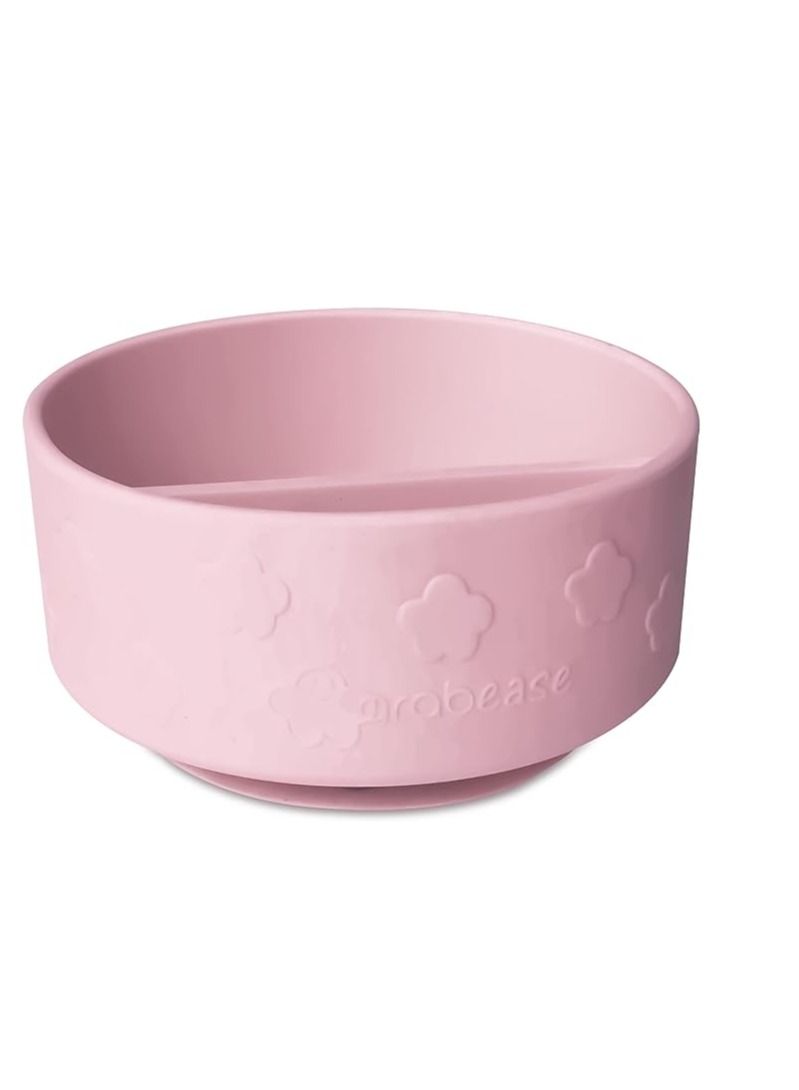 A silicone bowl divided into two parts for children to eat