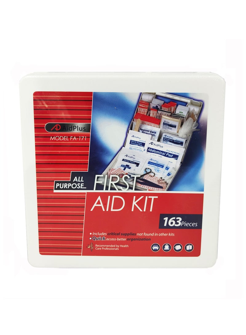AidPlus FA-171 First Aid Kit 50 Person 163 Pieces
