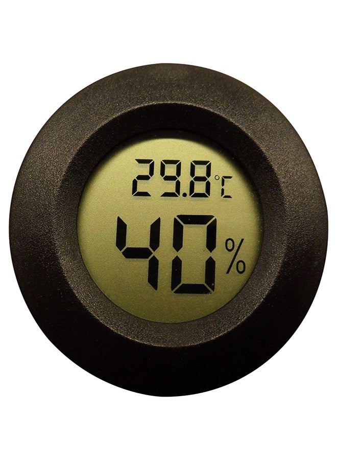Digital Humidor Thermometer Black 5.5 x 5cm