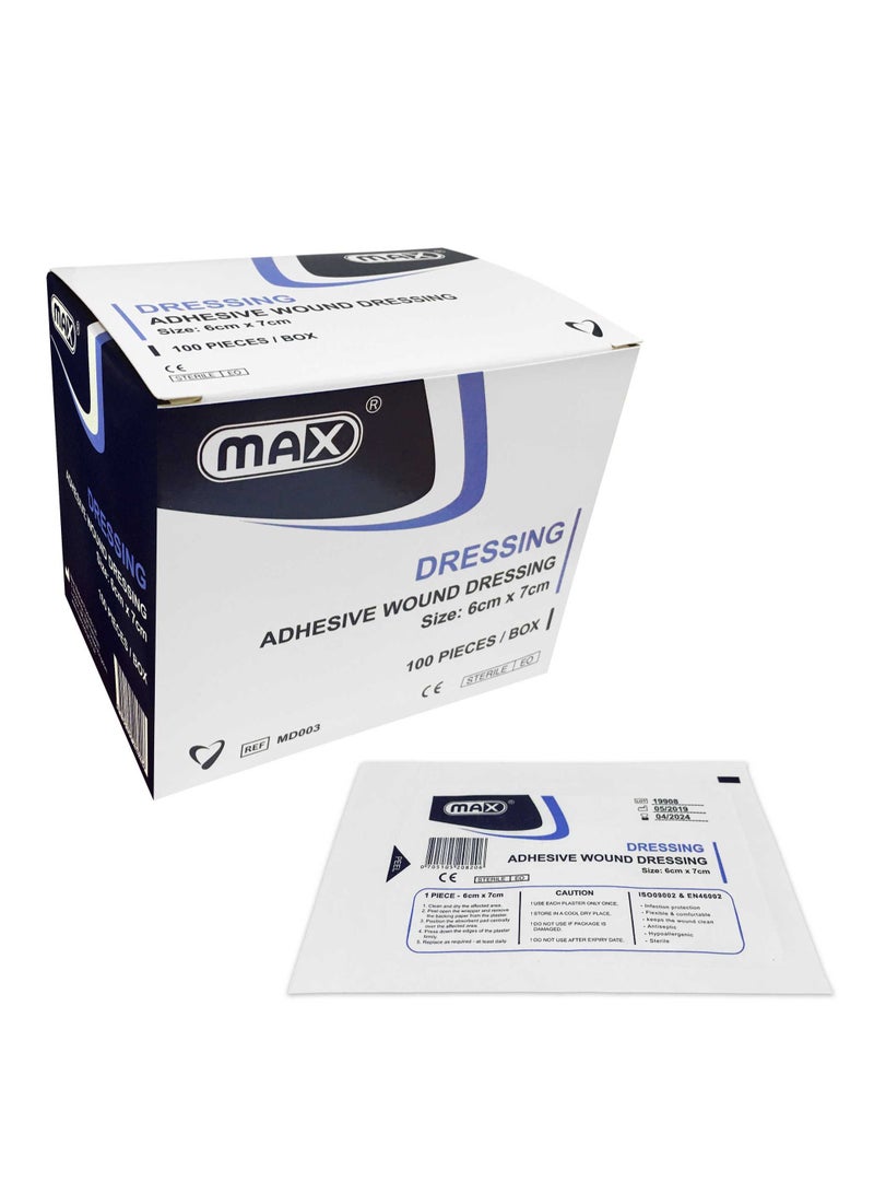 Max Wound Adhesive Dressing 6cmx7cm, 100pcs/Box