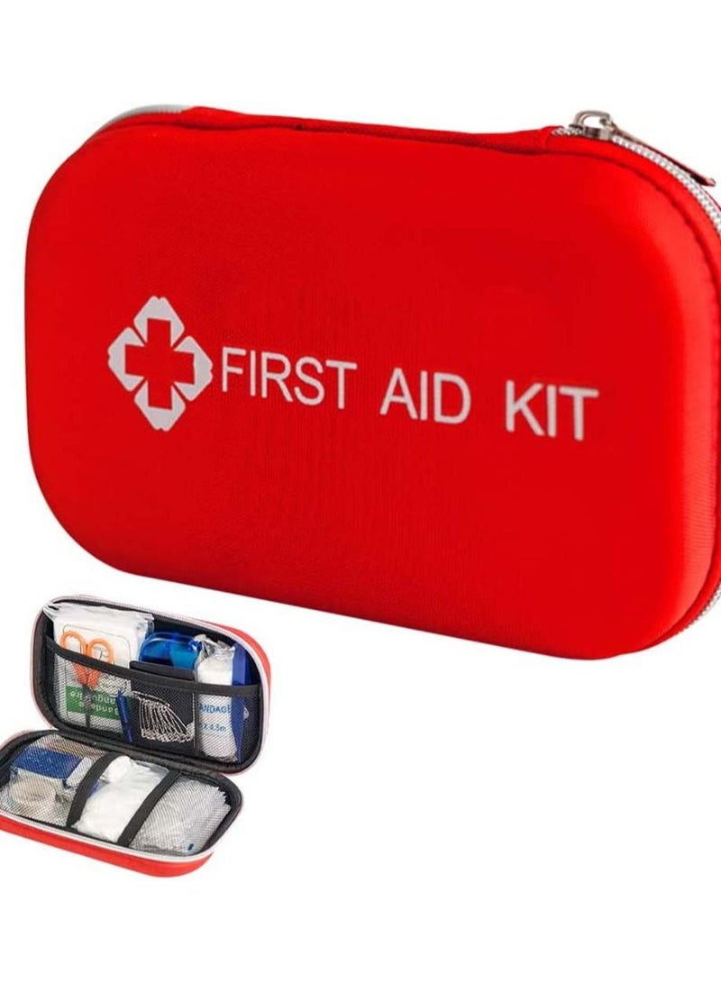 First Aid Kit Medicine Rescue Bag Medical Kit Survival Emergency Bag Compact First Aid Kit Small Medical Emergency Survival Kit with Storage Bag for Home Boat Travel Family Car Office 177Pcs