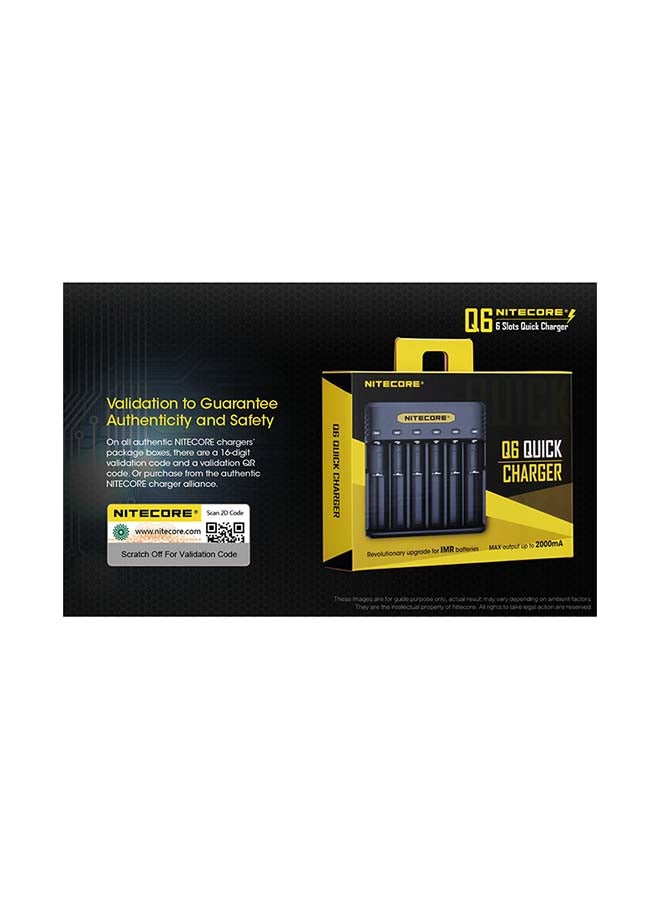 Q6 Six Bay Lithium-Ion Battery Charger