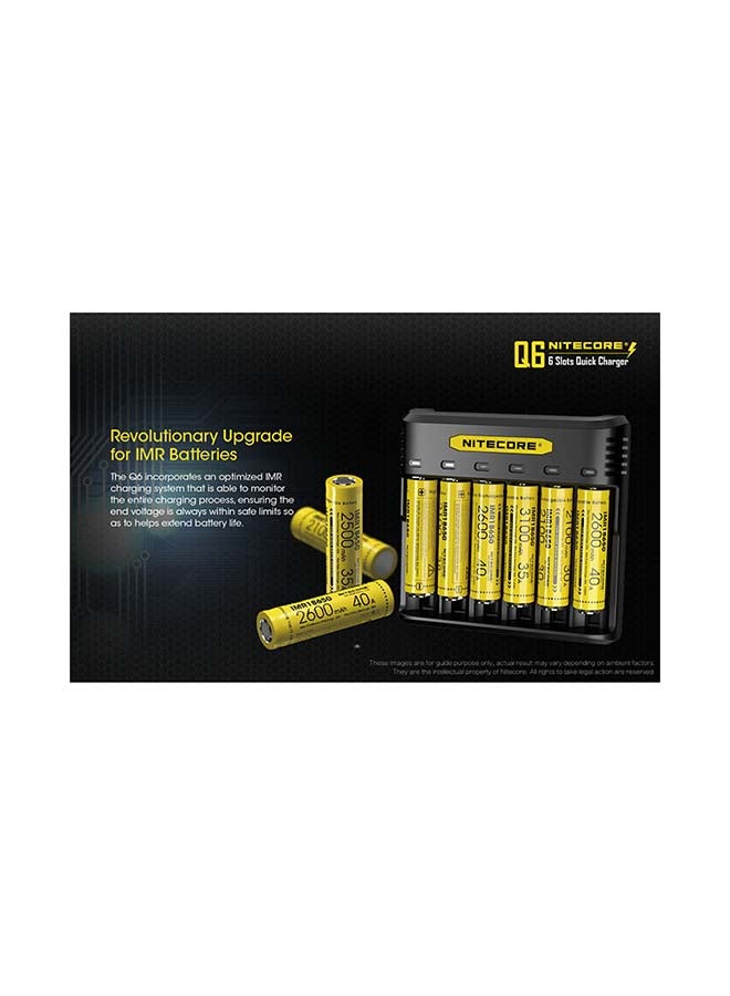 Q6 Six Bay Lithium-Ion Battery Charger
