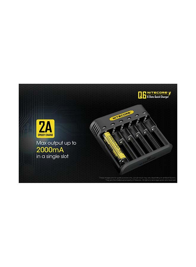 Q6 Six Bay Lithium-Ion Battery Charger