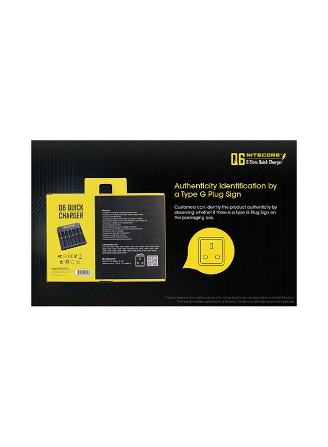 Q6 Six Bay Lithium-Ion Battery Charger