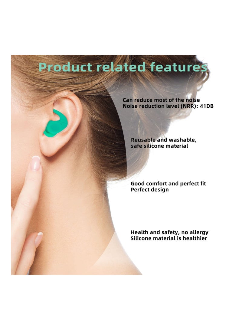 Ear Plugs for Sleeping Noise Cancelling, 3 Pairs of 41dB NRR Earplugs, Anti-Shedding Design, Sleep, Sensitivity, and Flight