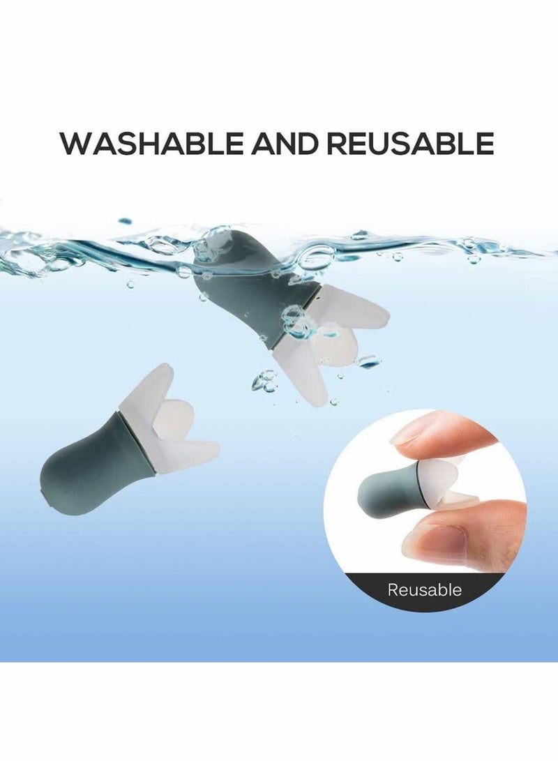 Noise Cancelling Ear Plugs, Reusable with Storage Case for Sleeping Snoring, Swimming, Flight Business Trip, 8 Pcs