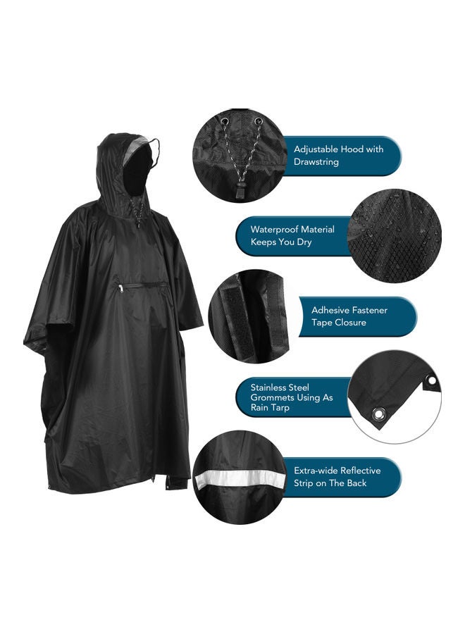 Hooded Waterproof Rain Poncho 22.00x5.00x20.00cm