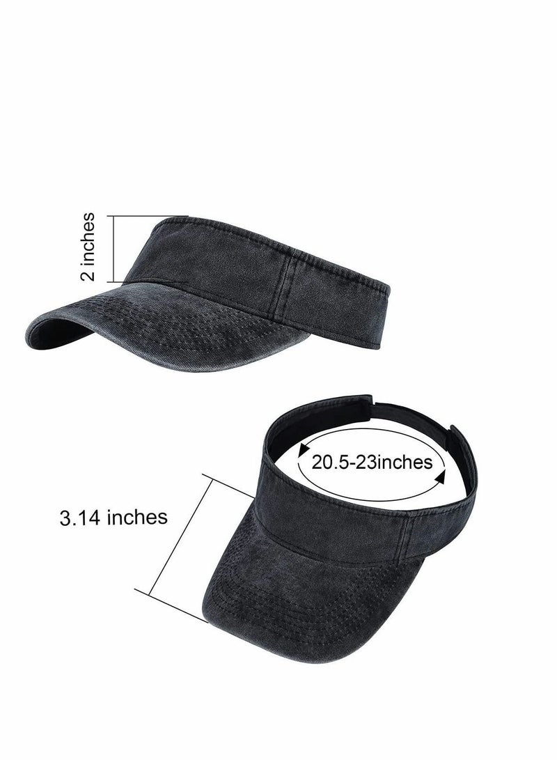 Sport Sun Visor Hats, Summer Spring Outdoor Sports Lightweight Empty Top Baseball Cap Cotton Ball Caps for Cycling Running, Tennis, Golf & All - Women and Men