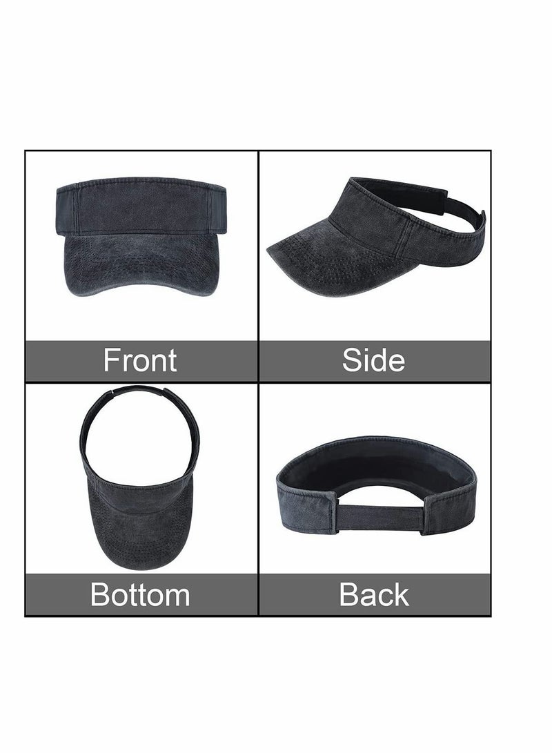 Sport Sun Visor Hats, Summer Spring Outdoor Sports Lightweight Empty Top Baseball Cap Cotton Ball Caps for Cycling Running, Tennis, Golf & All - Women and Men