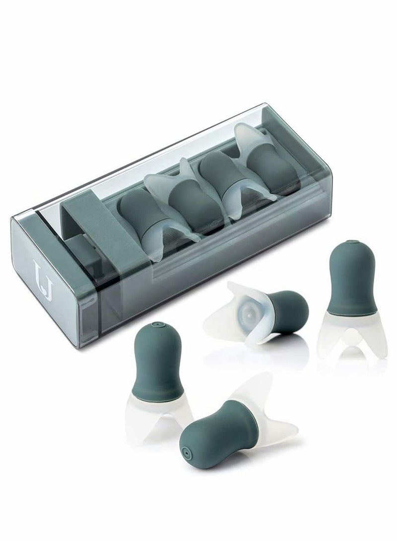 Noise Cancelling Ear Plugs Reusable with Storage Case for Sleeping Snoring, Swimming Flight Business Trip 8 Pcs