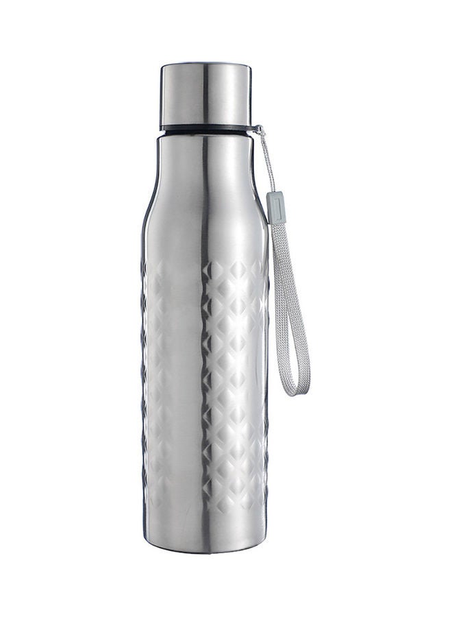 750ml Rhombus Stainless Steel Large Capacity Outdoor Sports Cycling Water Bottle 0.19kg