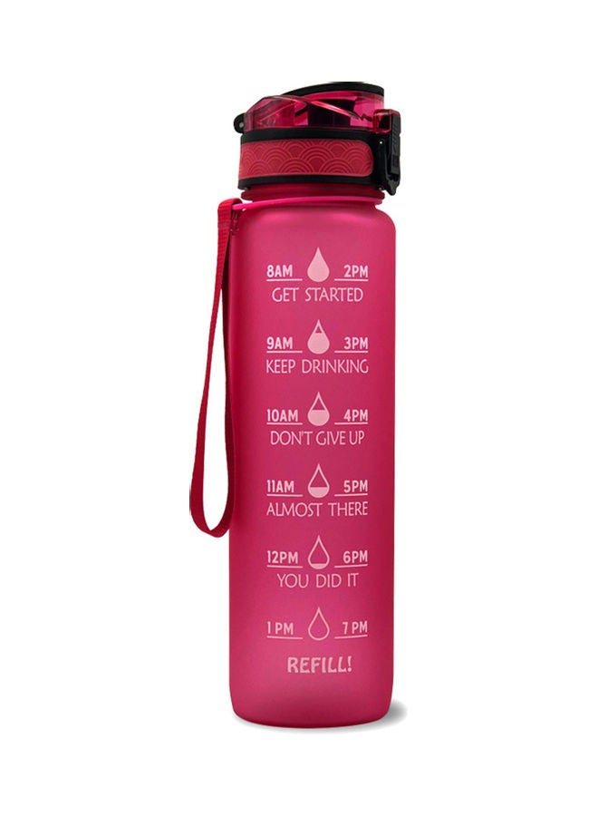 Leakproof Water Bottle With Capacity Time Marker