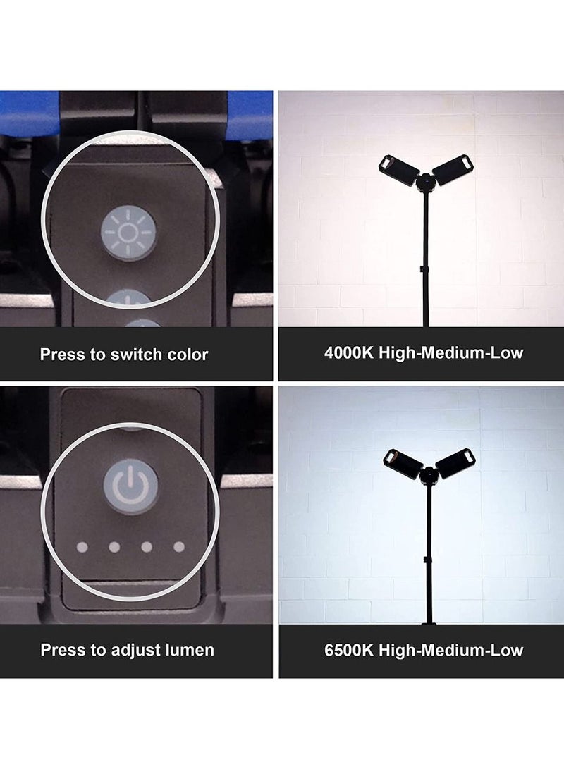VIP-11 Outdoor multi-function lamp 5000 Lumen Rechargeable Cordless Collapsible AC/DC Portable LED Work Light with Telescoping Tripod Stand