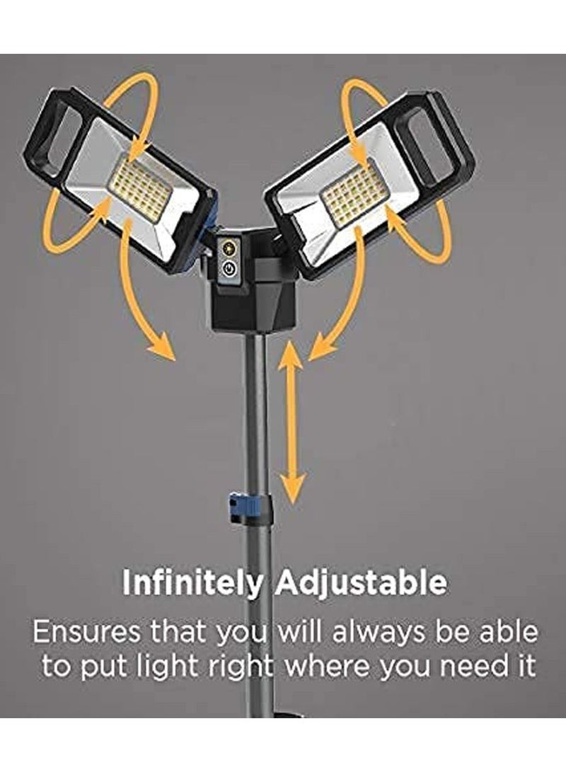 VIP-11 Outdoor multi-function lamp 5000 Lumen Rechargeable Cordless Collapsible AC/DC Portable LED Work Light with Telescoping Tripod Stand