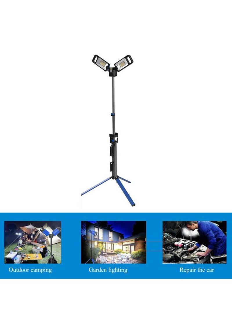 VIP-11 Outdoor multi-function lamp 5000 Lumen Rechargeable Cordless Collapsible AC/DC Portable LED Work Light with Telescoping Tripod Stand