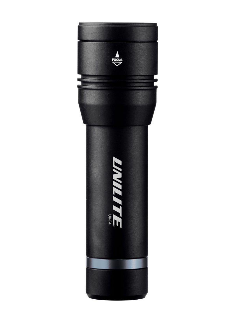 Unilite UK F4 450 Lumen 4xAAACree Focus Flashlight