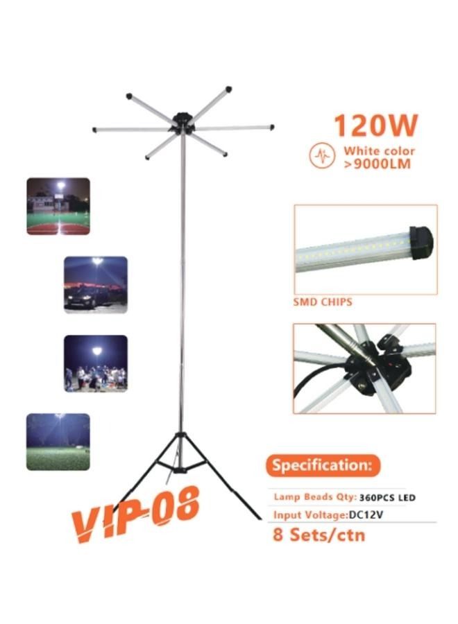 VIP-08 120W Outdoor Multi-Fuction Camping Picnic barbecue Six side Lamp full set light
