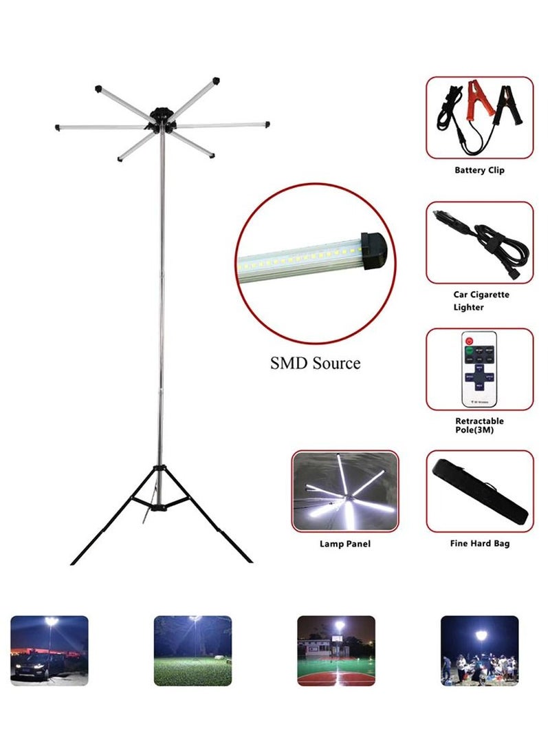 VIP-08 120W Outdoor Multi-Fuction Camping Picnic barbecue Six side Lamp full set light