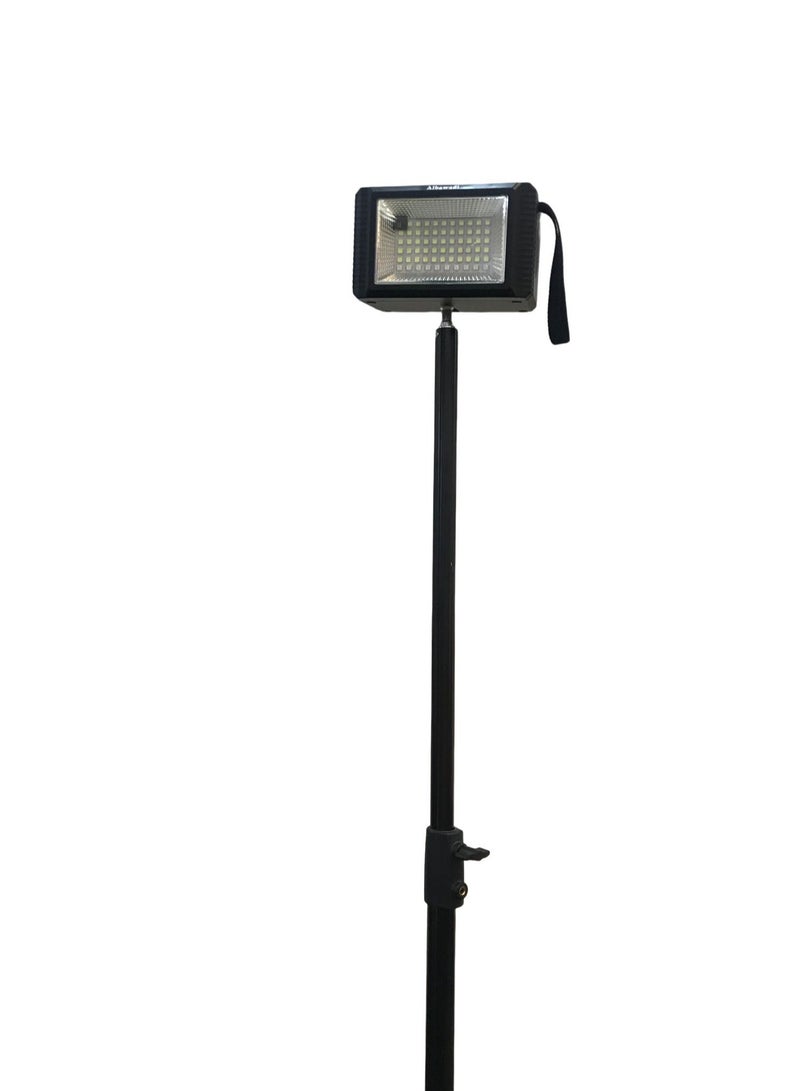 Portable Camping Solar LED Light With Stand Bluetooth Speaker Remote Control SOS Flashlight 72W