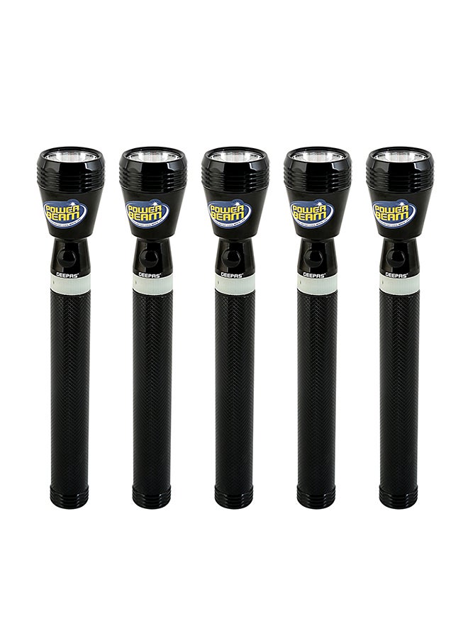 5 Pcs Rechargeable LED Flashlight/Torch Lights with High Grade Aircraft Aluminum Alloy Housing/ Light Source: T6 LED/Rechargeable Li-ion Battery /Perfect for Indoor and Outdoor Use