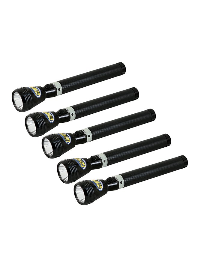 5 Pcs Rechargeable LED Flashlight/Torch Lights with High Grade Aircraft Aluminum Alloy Housing/ Light Source: T6 LED/Rechargeable Li-ion Battery /Perfect for Indoor and Outdoor Use