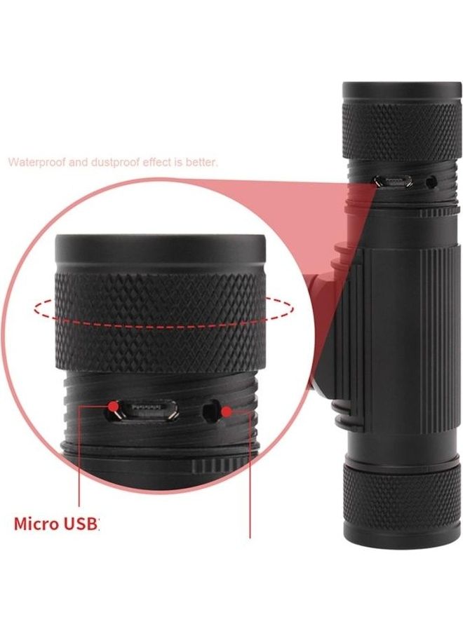 USB Rechargeable Aluminum Alloy Waterproof Strong Light