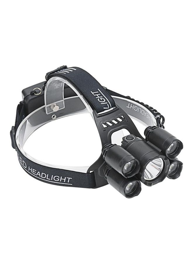 5-LED USB Rechargeable Long-Range Camping Headlight
