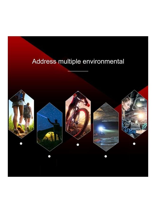 300LM Waterproof LED Flashlight With 90 Degree Rotatable Head And 4-Modes