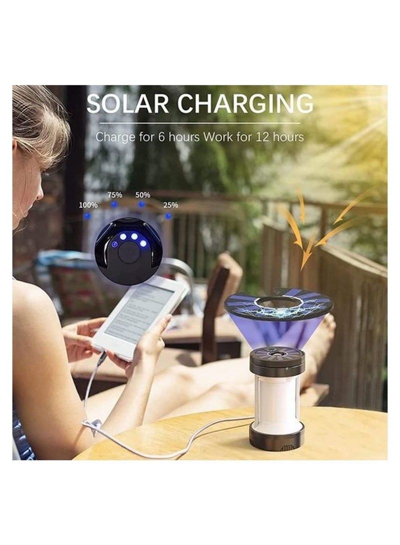 LED Camping Lantern Rechargeable, Solar Magnetic Work Light with Batteries, 5 in 1 Portable Tent Lamp USB C Charging,Emergency for Camping, Fishing, Garage, Hiking