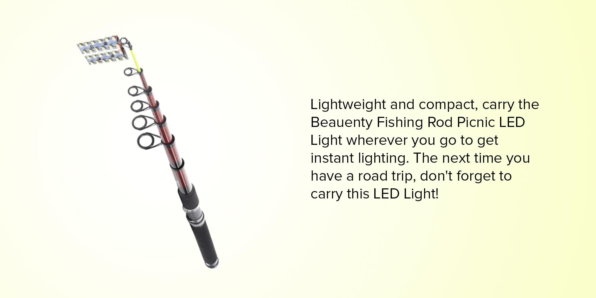 Fishing Rod Picnic LED Light 12x13cm