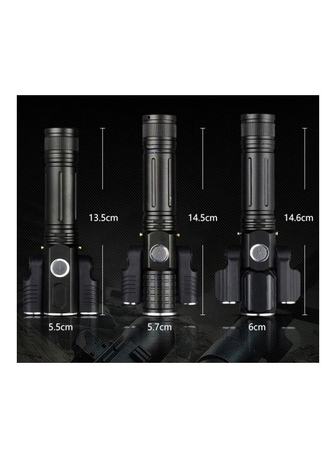 KS-738 Waterproof Zoomable LED Flashlight With 4-Modes