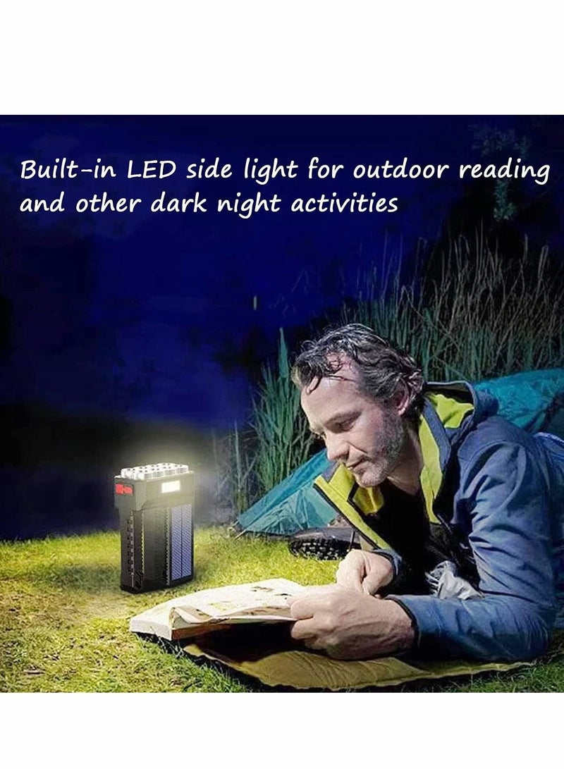 3000 Lumens Solar Rechargeable Handheld Flashlight LED Waterproof 1200 Mah Battery USB Fast Charging
