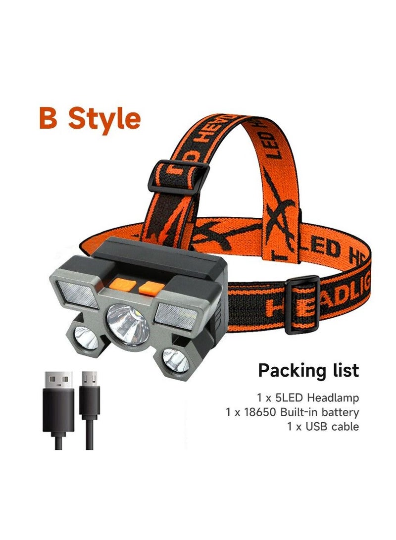 Camping Head Lamp Retractable Headlamp for Hiking for Biking for Camping for Fishing for Jogging