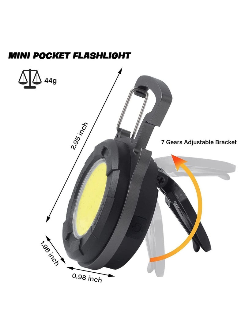 Mini COB Keychain Torch 500 Lumens LED Rechargeable 4 Light Modes Portable Charging With Folding Stand Bottle Opener And Magnet Base For Fishing Camping Emergency Lighting 500MAH P