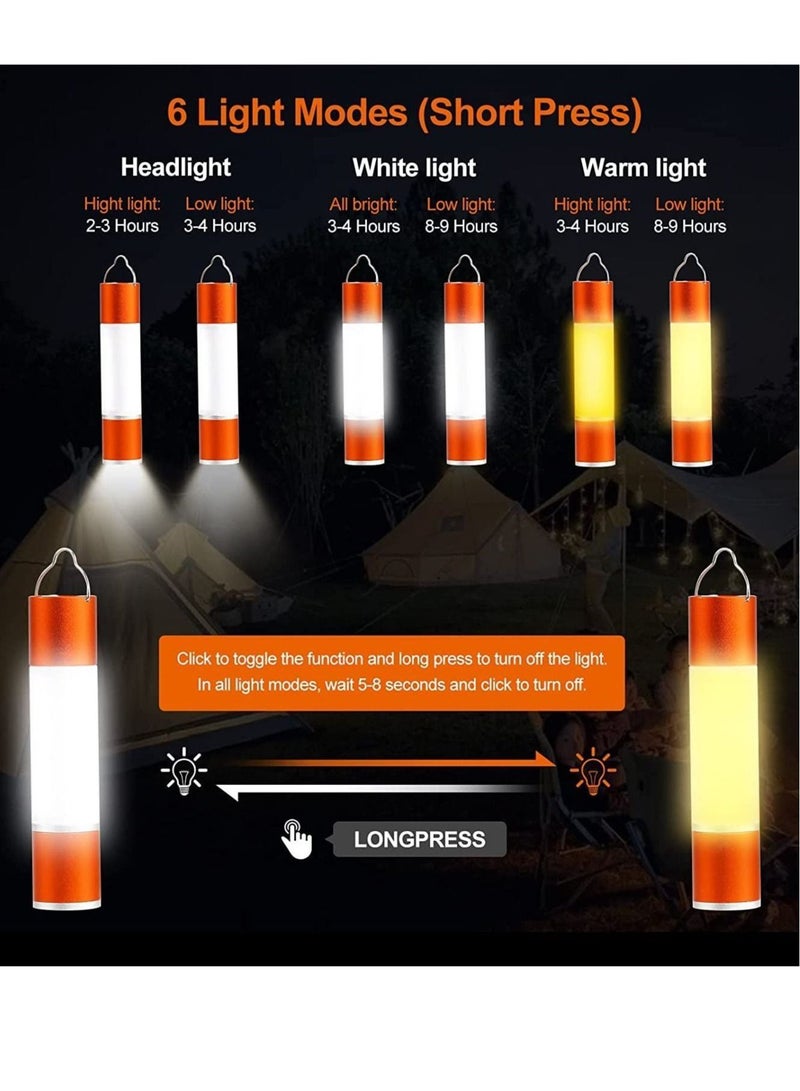 USB Rechargeable Flashlights High Lumens, Portable LED Camping Lantern with 6 Light Modes, IPX4 Waterproof Super Bright Flashlight for Essentials, Emergency Hurricane 4.7 inches