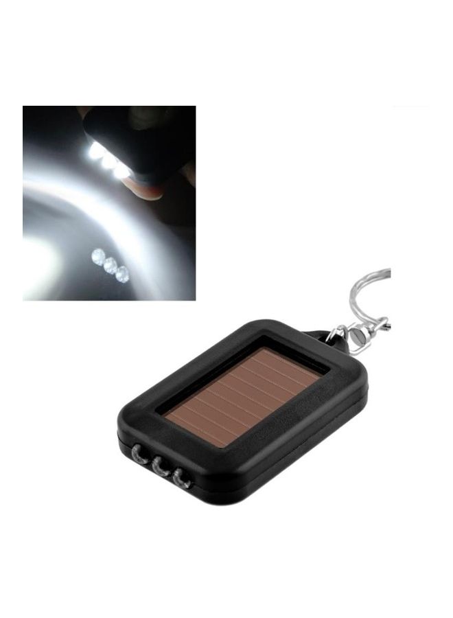 4-Piece Amorphous Silicone Solar LED Portable Keychain Mini Flashlight, Random Colour Delivery Multicolour