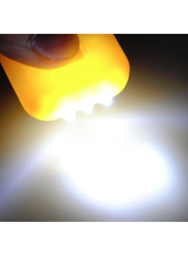 4-Piece Amorphous Silicone Solar LED Portable Keychain Mini Flashlight, Random Colour Delivery Multicolour