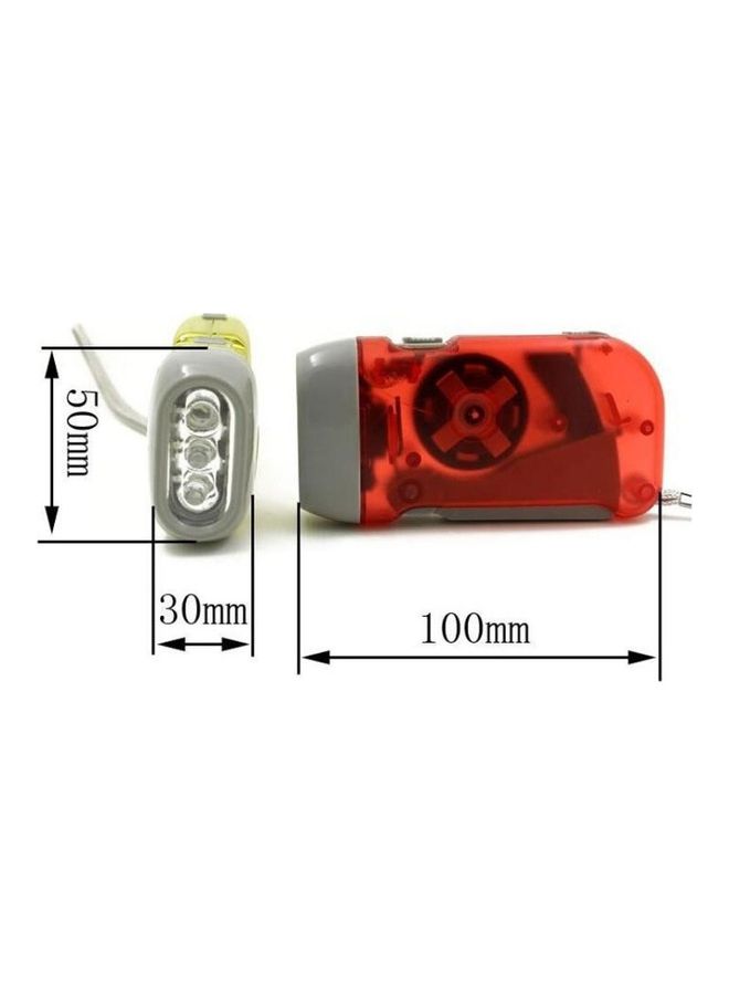 2-Piece LED Hand-Held Protection Hand-Pressed Flashlight