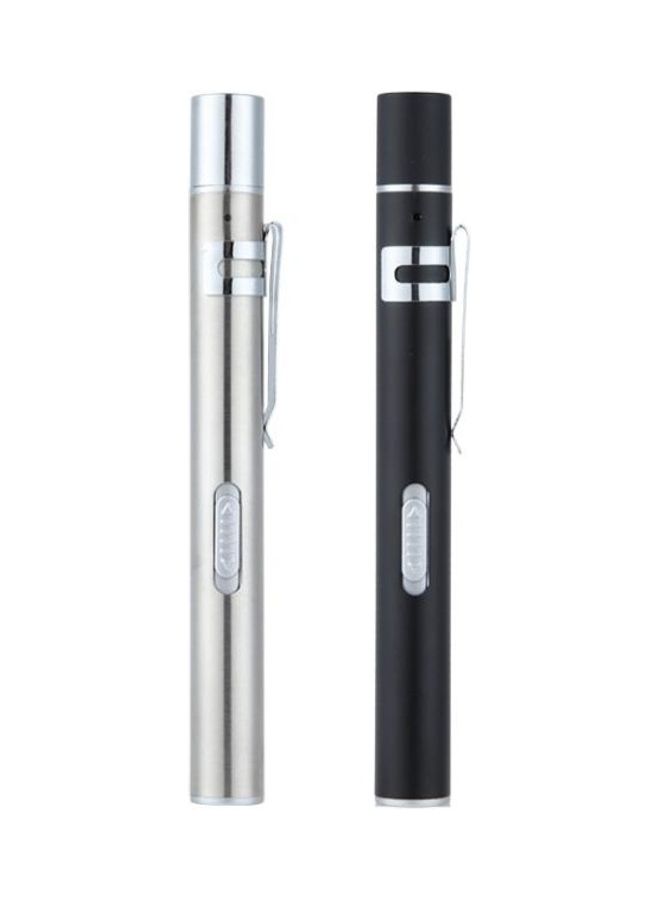 LED Stainless Steel Pupil Pen Flashlight