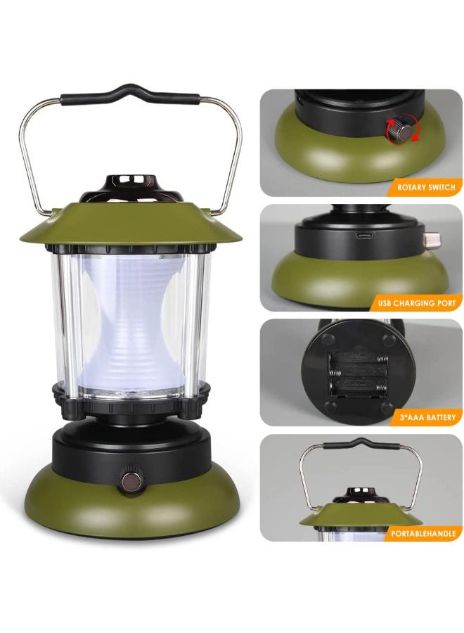 LED Lantern With Batteries Stepless Dimming 2 Modes Cool And Warm Adjustable Brightness Camping Lights For Outdoor Lighting Work