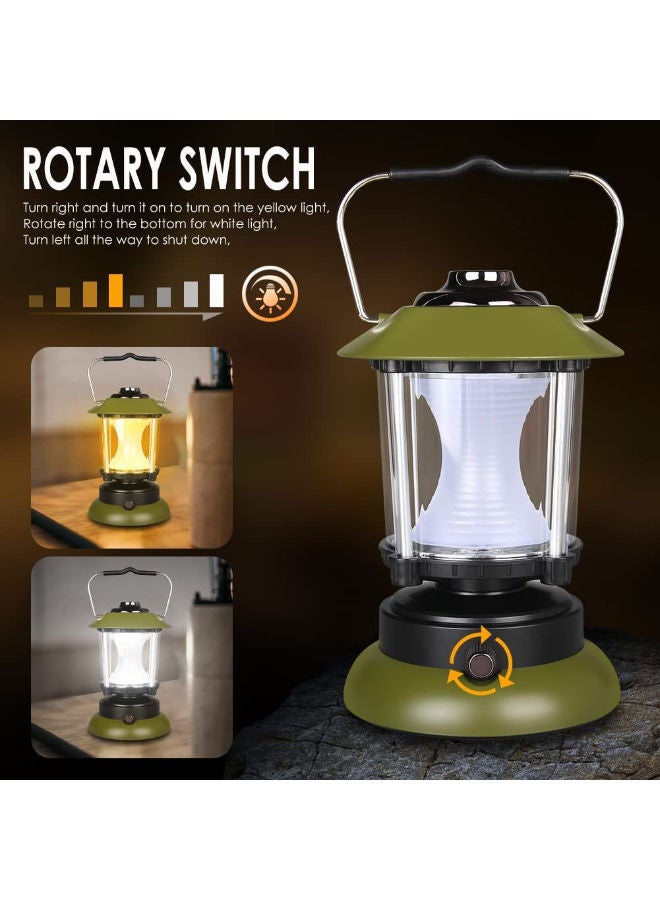 LED Lantern With Batteries Stepless Dimming 2 Modes Cool And Warm Adjustable Brightness Camping Lights For Outdoor Lighting Work