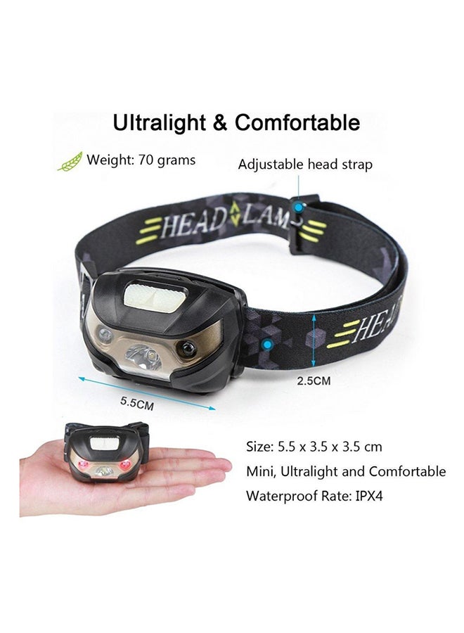 Rechargeable Camping LED Headlamp With Cable 5.5 x 3.5cm