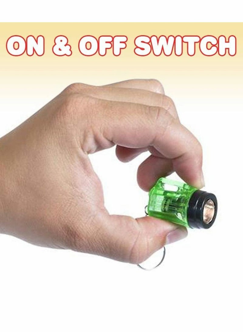 Mini Flashlight Keychains Pack of 12 LED Key Chains for Kids in Assorted Colors 1.5 Inch Portable Handheld Flashlights Camping Party Favors