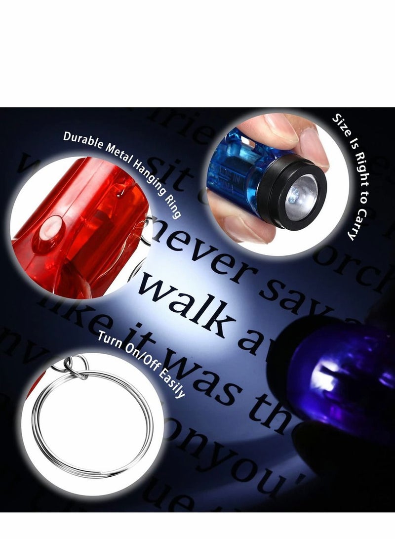 Mini Flashlight Keychains Pack of 12 LED Key Chains for Kids in Assorted Colors 1.5 Inch Portable Handheld Flashlights Camping Party Favors